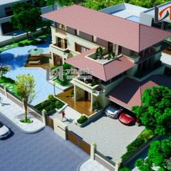 Biệt thự vườn 250m2 3 tầng thiết kế hiện đại ở Hải Phòng BT1473