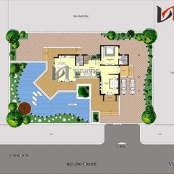 Biệt thự vườn 250m2 3 tầng thiết kế hiện đại ở Hải Phòng BT1473