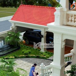 Biệt thự 3 tầng cổ điển ngang 12m sâu 18m 4 phòng ngủ 1 gara oto BT1475