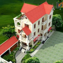 Biệt thự 3 tầng cổ điển ngang 12m sâu 18m 4 phòng ngủ 1 gara oto BT1475