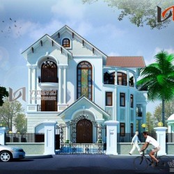 Biệt thự Pháp 3 tầng tân cổ điển đẹp diện tích 250m2 BT1476