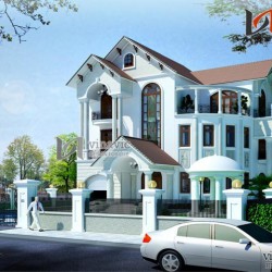 Biệt thự Pháp 3 tầng tân cổ điển đẹp diện tích 250m2 BT1476