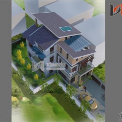 Biệt thự 120m2 5 phòng ngủ 3 tầng 1 P.Khách, 1 P.Bếp ăn, 2 P.WC BT1487