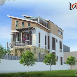Biệt thự 120m2 5 phòng ngủ 3 tầng 1 P.Khách, 1 P.Bếp ăn, 2 P.WC BT1487