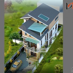 Biệt thự 120m2 5 phòng ngủ 3 tầng 1 P.Khách, 1 P.Bếp ăn, 2 P.WC BT1487