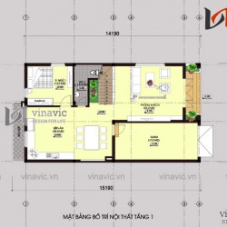 Nhà phố mặt tiền 8m 3 tầng 100m2 thiết kế hiện đại ở Sơn La BT1493