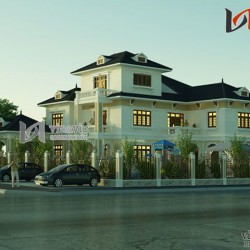 Biệt thự 2 mặt tiền 3 tầng 400m2 thiết kế sang trọng và hiện đại BT1496