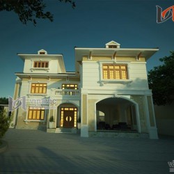 Biệt thự 2 mặt tiền 3 tầng 400m2 thiết kế sang trọng và hiện đại BT1496