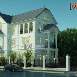 Biệt thự 3 tầng 4 phòng ngủ rộng 200m2 2 mặt tiền 9m BT1495