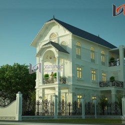 Biệt thự 3 tầng 4 phòng ngủ rộng 200m2 2 mặt tiền 9m BT1495