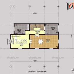 Mẫu nhà 4 tầng 110m2 mặt tiền rộng 7m thiết kế tân cổ điển  BT1500