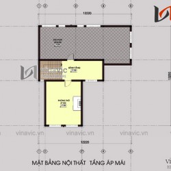 Mẫu nhà chữ L đẹp 3 tầng 100m2 3 phòng ngủ mặt tiền rộng 12m BT1505