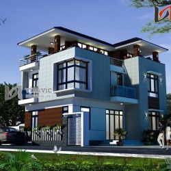 Nhà 3 tầng 100m2 mặt tiền 9m 3 phòng ngủ P.Khách, P.Bếp, P.Thờ BT1506