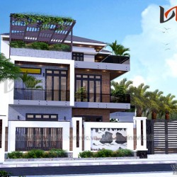 Nhà 3 tầng 1 mặt tiền hiện đại 300m2 mức đầu tư dự kiến 2,5 tỷ BT1651