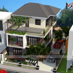 Nhà 3 tầng 1 mặt tiền hiện đại 300m2 mức đầu tư dự kiến 2,5 tỷ BT1651
