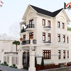 Biệt thự 3 tầng 120m2 5 phòng ngủ 2 mặt tiền 8m đầu tư khoảng 2 tỷ BT1657