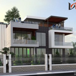 Biệt thự hiện đại 3 tầng 500m2 mức đầu tư 4 tỷ kiểu Singapore BT1659