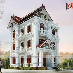 Mẫu nhà 3 tầng ngang 8m sâu 13m diện tích 100m2/sàn ở Ninh Bình BT1664