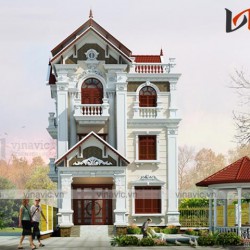 Mẫu nhà 3 tầng ngang 8m sâu 13m diện tích 100m2/sàn ở Ninh Bình BT1664