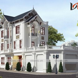 Mẫu nhà đẹp 3 tầng 100m2 mặt tiền 8m chiều sâu 14m ở Hà Nam BT1666