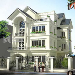 Mẫu thiết kế nhà biệt thự đẹp 4 tầng BT1407