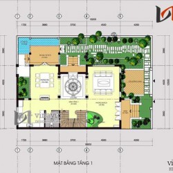 Mẫu thiết kế nhà biệt thự đẹp 4 tầng BT1407