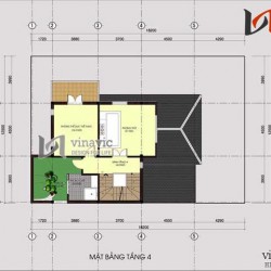 Mẫu thiết kế nhà biệt thự đẹp 4 tầng BT1407