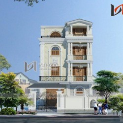 Biệt thự tân cổ điển 3 tầng 160m2 mặt tiền 9m cùng nội thất sang trọng BT1511