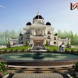 Biệt thự Châu Âu sang trọng lịch lãm kiểu tân cổ điển BT1642