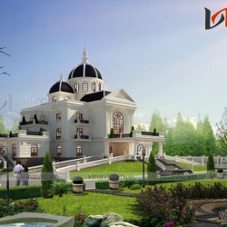 Biệt thự Châu Âu sang trọng lịch lãm kiểu tân cổ điển BT1642