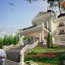 Biệt thự Châu Âu sang trọng lịch lãm kiểu tân cổ điển BT1642