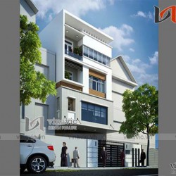 Mẫu thiết kế nhà ống đẹp 5 tầng hiện đại NO1432