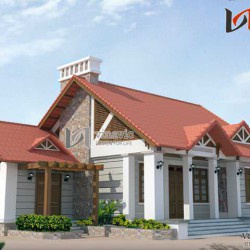 Thiết kế nhà 1 tầng 3 phòng ngủ đẹp diện tích 11mx16m ở Hòa Bình