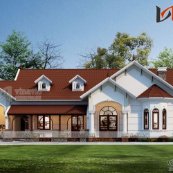 Mẫu thiết kế nhà cấp 4  gần gũi thiên nhiên 1 tầng BT1822