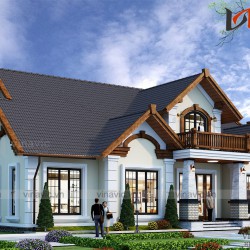 Mẫu mẫu biệt thự vườn 1 tầng 3 phòng ngủ