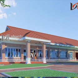Mẫu thiết kế nhà hàng resort gần gũi với thiên nhiên NH07