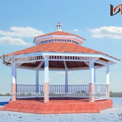 Mẫu thiết kế nhà hàng resort gần gũi với thiên nhiên NH07