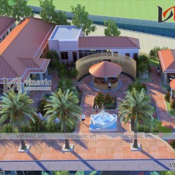 Mẫu thiết kế nhà hàng resort gần gũi với thiên nhiên NH07