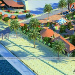 Mẫu thiết kế nhà hàng resort gần gũi với thiên nhiên NH07