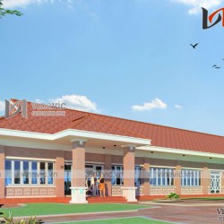 Mẫu thiết kế nhà hàng resort gần gũi với thiên nhiên NH07