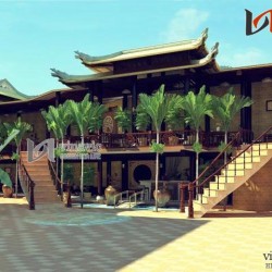 Xem mẫu thiết kế nhà hàng trang trọng đẹp lung linh NH02