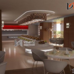 Mẫu thiết kế nhà hàng đẹp theo phong cách hiện đại NH03