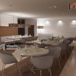 Mẫu thiết kế nhà hàng đẹp theo phong cách hiện đại NH03