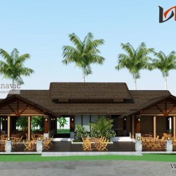 Xem mẫu nhà hàng đơn giản hòa mình vào thiên nhiên NH04