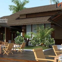 Xem mẫu nhà hàng đơn giản hòa mình vào thiên nhiên NH04