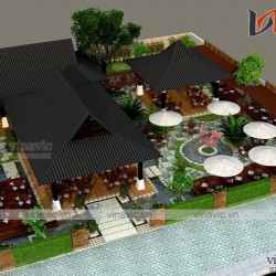 Mẫu thiết kế nhà hàng đẹp quấn hút mọi khách hàng NH08