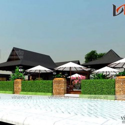 Mẫu thiết kế nhà hàng đẹp quấn hút mọi khách hàng NH08