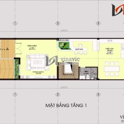 Mẫu thiết kế nhà ống đẹp giả biệt thự 3 tầng 1 hầm NO1440