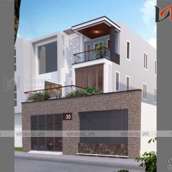 Xem mẫu thiết kế nhà ống hiện đại 3 tầng 5 x 18,2m NO1616