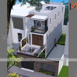 Xem mẫu thiết kế nhà ống hiện đại 3 tầng 5 x 18,2m NO1616